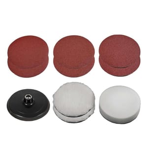 EINHELL AUTOMOTIVE - Set de polissage et de ponçage avec assiette, 150 mm, 10 pièces