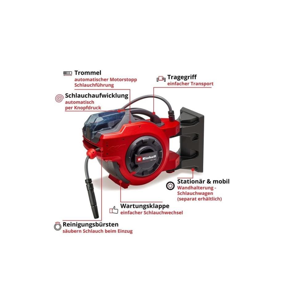 EINHELL - Akku-Schlauchtrommel, GE-HR 18/30 Li-Solo
