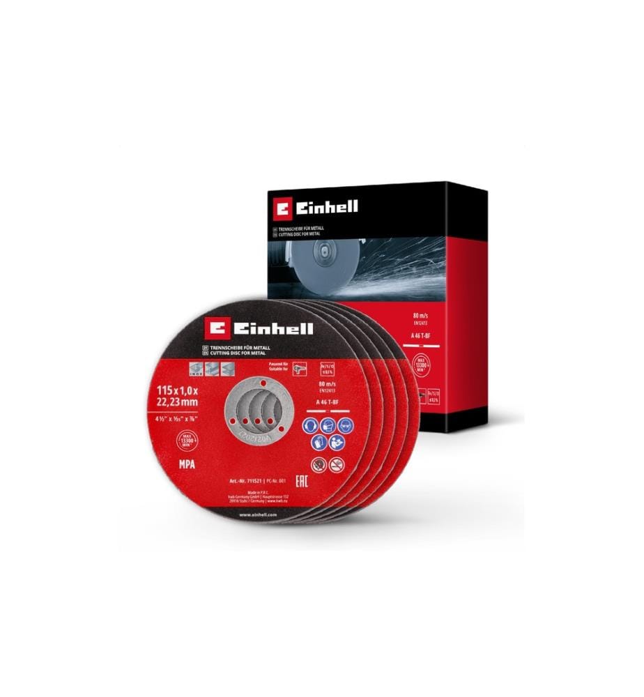 EINHELL - 5 disques à tronçonner 115 mm