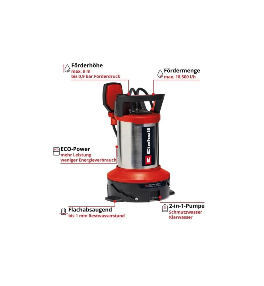 EINHELL - Pompe à eau usée Kit d'inondation GE-DP 7535 N LL ECO