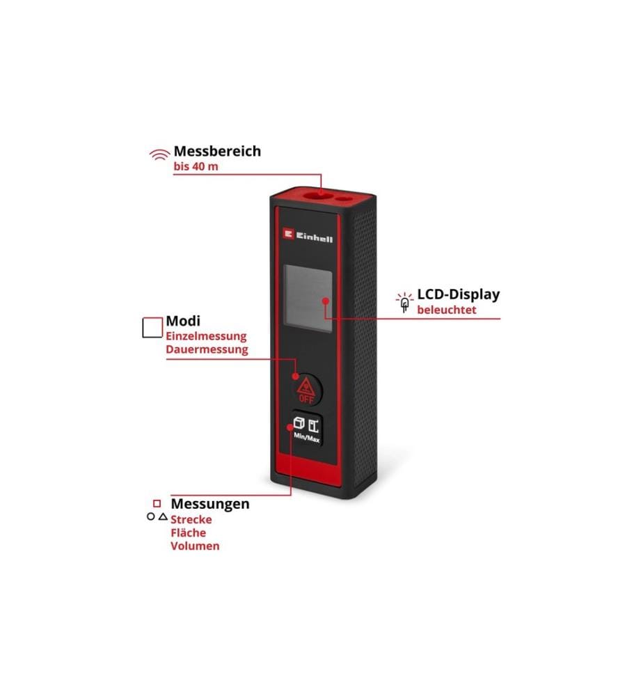 EINHELL - Laser-Distanzmesser TC-LD 40 R 40 m