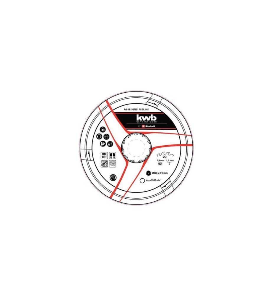 EINHELL - Sägeblatt D 200 x 16 x 2