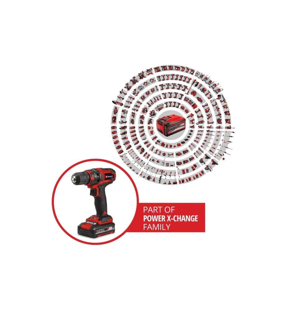 EINHELL - Perceuse-visseuse sans fil TC-CD 18/35-2 Li (1 x 1.5 Ah)