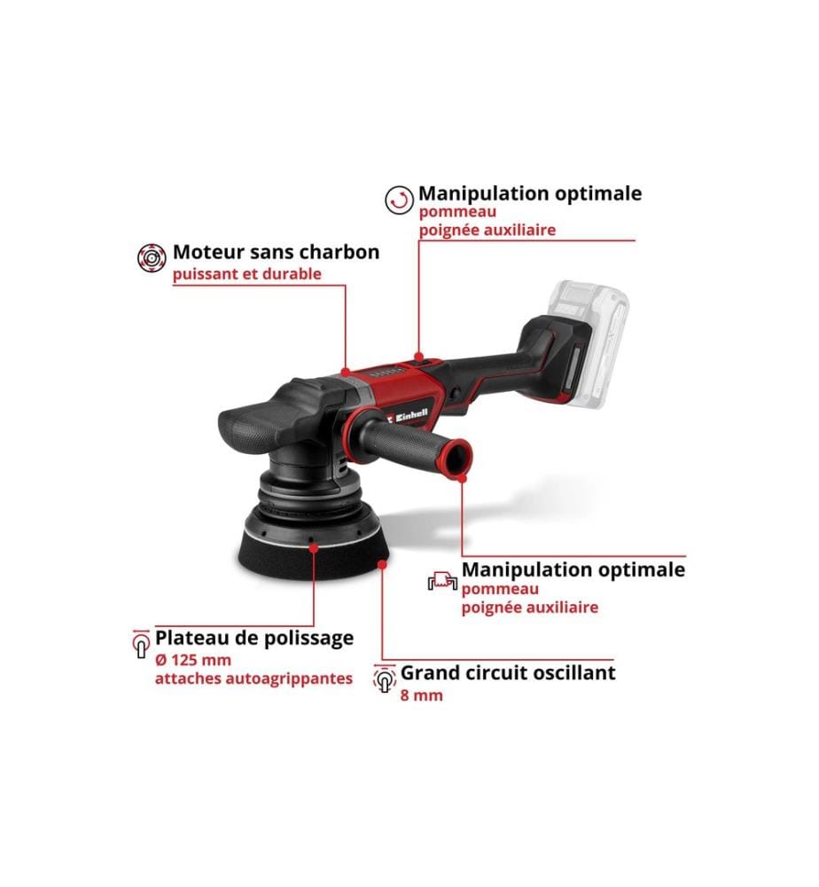 EINHELL PROFESSIONAL - Polisseuse sans fil CP-EP 18/125 Li BL-Solo