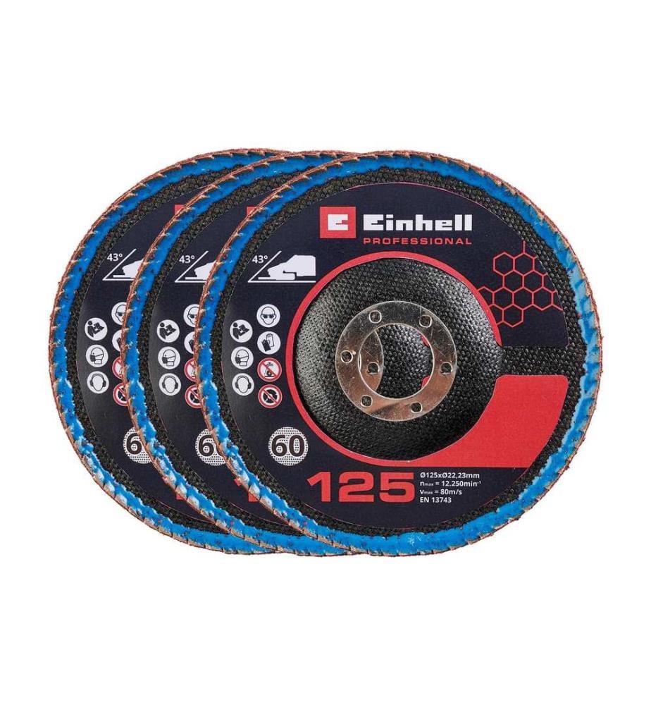 EINHELL PROFESSIONAL - Fächerschleifscheibe - Set 3-tlg. , Ø 125 mm