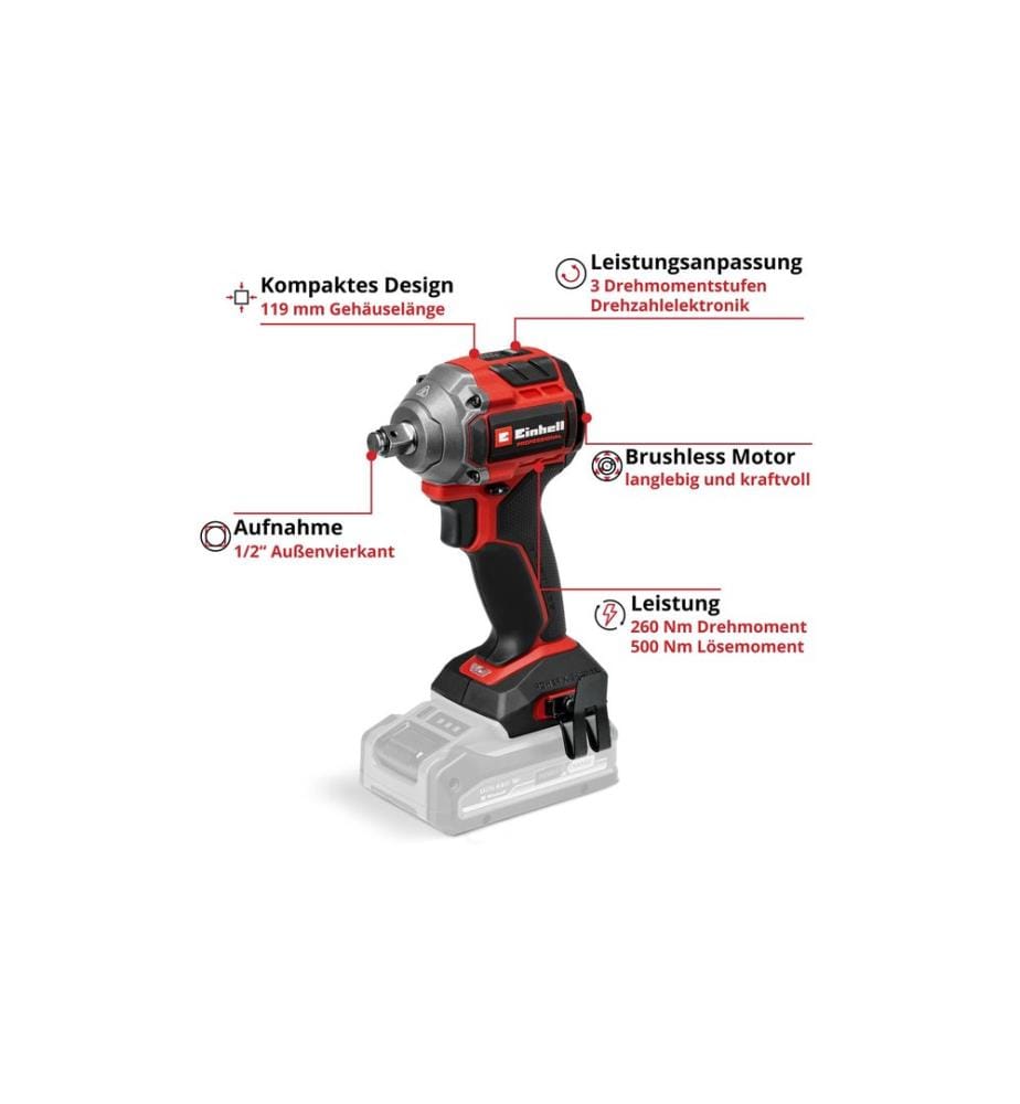 EINHELL PROFESSIONAL - Akku-Schlagschrauber TP-CW 18/260