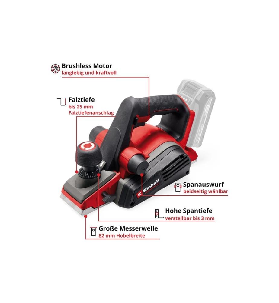 EINHELL PROFESSIONAL - Rabot sans fil TP-PL 18/3 Li BL – Solo