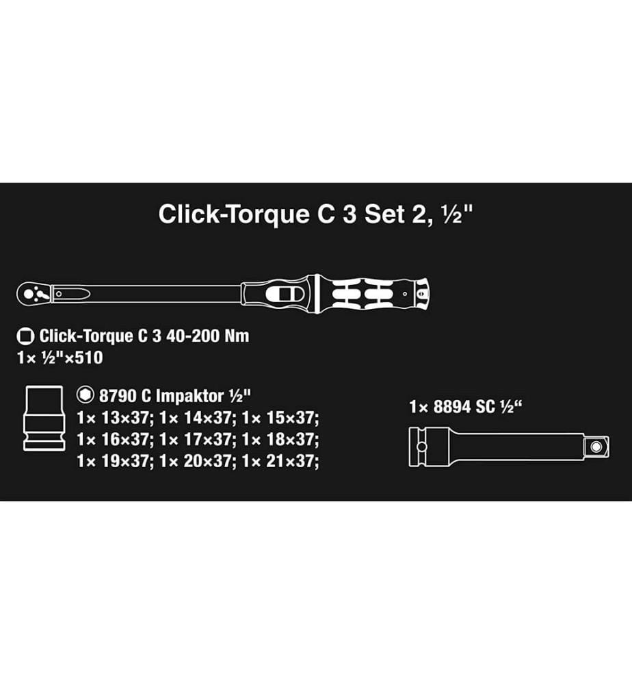 WERA - Ratschen-Set Click-Torque C 3 Set 2, 11-teilig