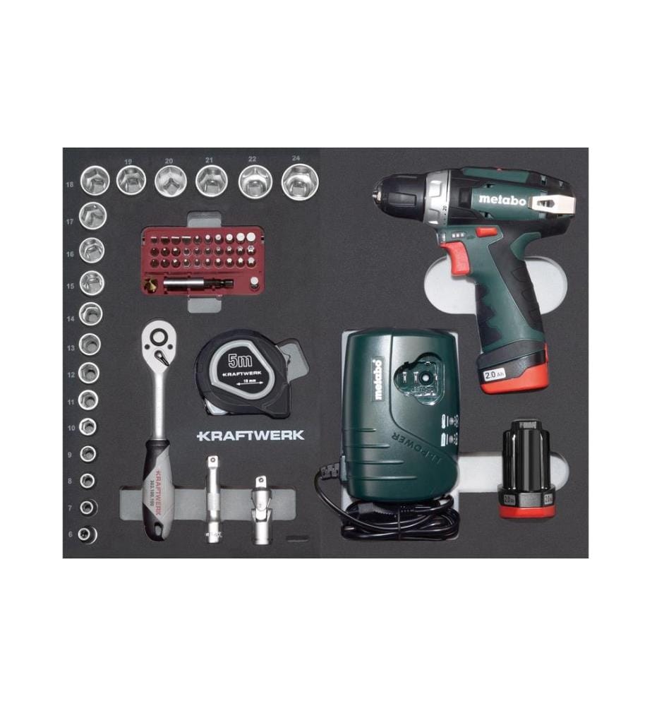 KRAFTWERK - Coffret à outils B147 Metabo 3/8, 100 pièces