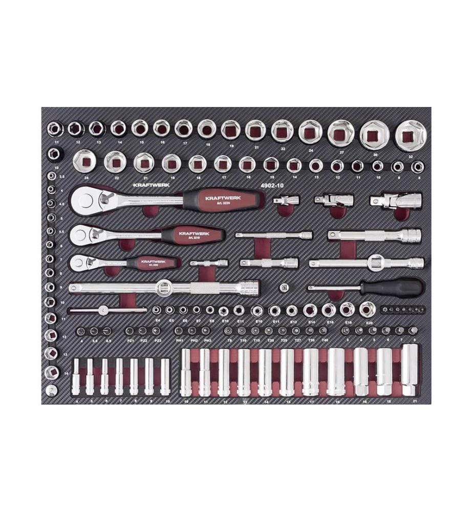 KRAFTWERK - Jeux de clés à douille avec Ergokraft, 125 pièce(s)