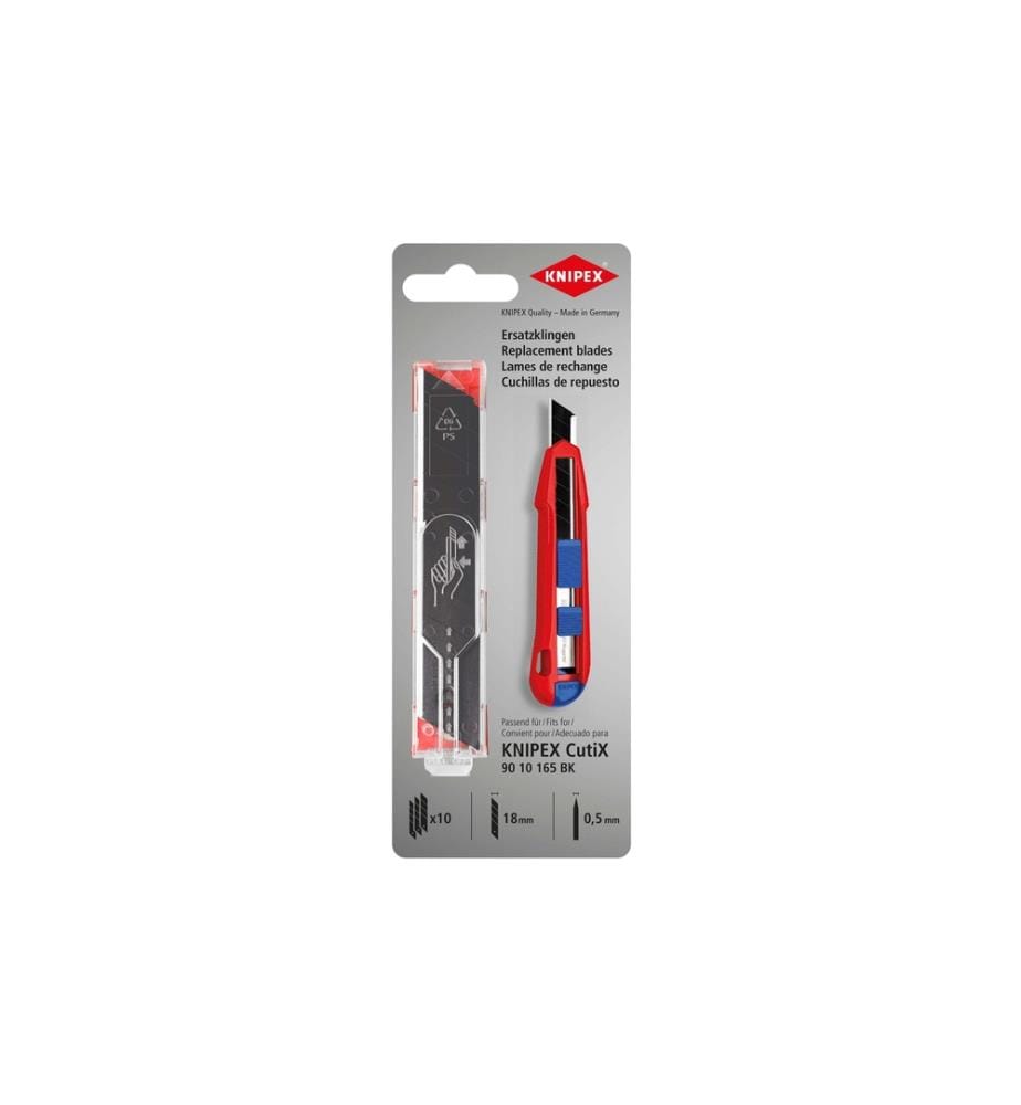 KNIPEX - Ersatzklingen für CutiX Universalmesser 90 10 165 BK, 10 St.