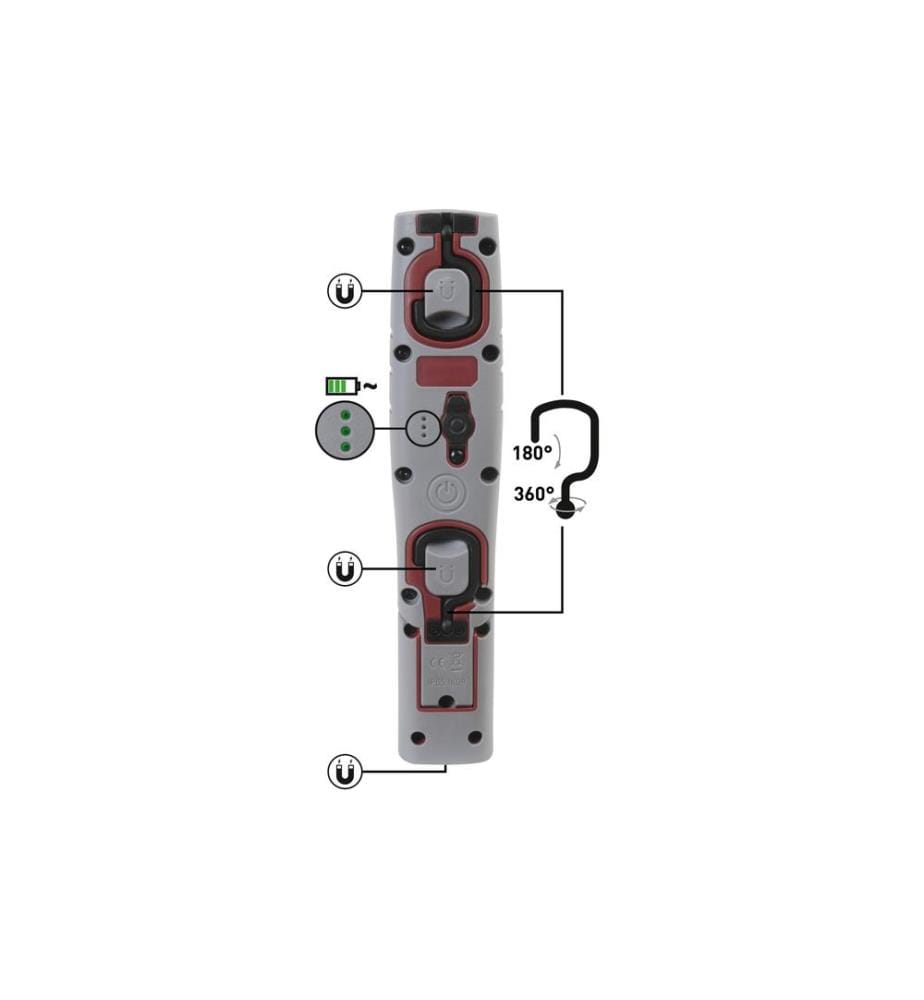 KRAFTWERK - Lampe portative Inspection 700, rechargeable, 3.7 V, 2600 mAh
