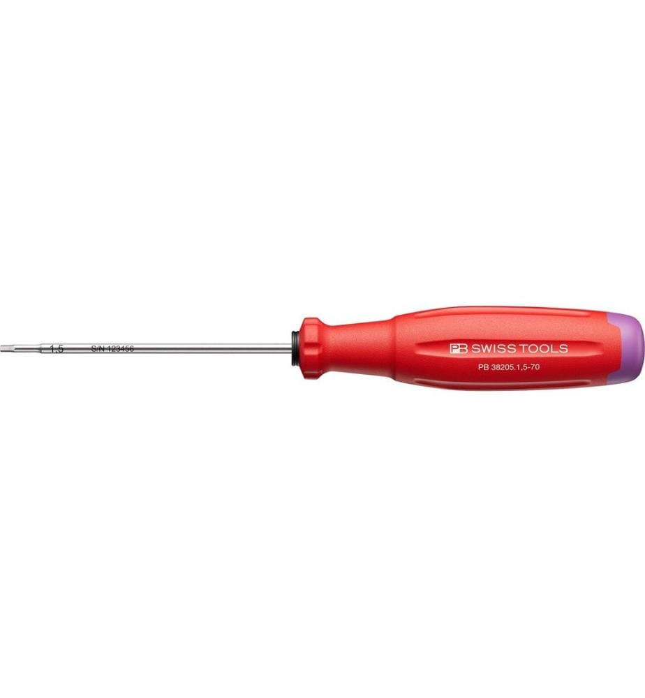 PB Swiss Tools - Vis à 6 pans creux SwissGrip Evo. PB 38205.1.5-70