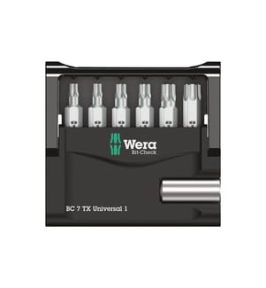 WERA - Kits de bits Bit-Check 7 TX Universal 1, 7 Pièce/s pièce(s)