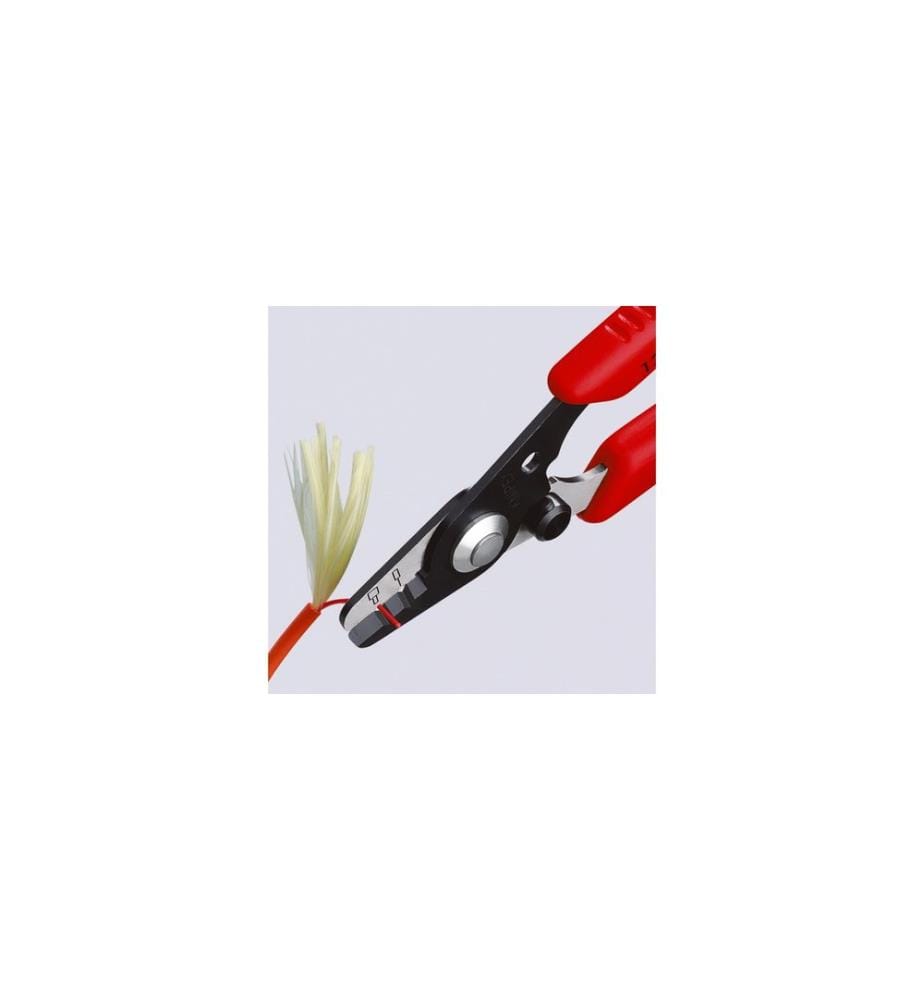 KNIPEX - Pince à dénuder pour câbles à fibres optiques 130 mm, Ø 0.125 / 0.25 mm