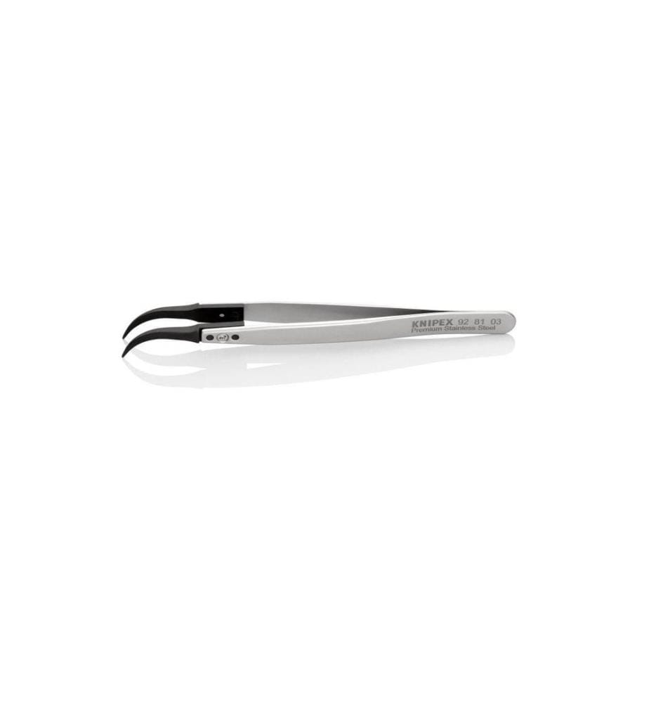 KNIPEX - Pince à épiler avec embouts interchangeables, ESD, coudé à 45°. 130 mm