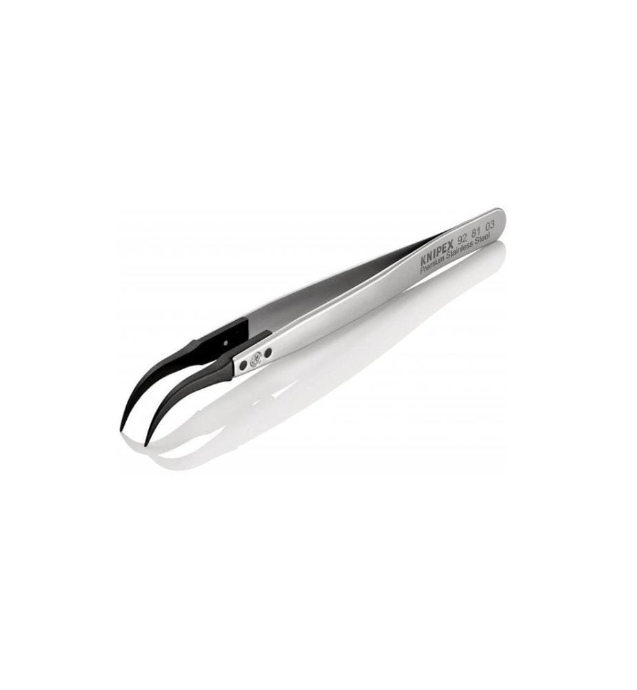 KNIPEX - Pince à épiler avec embouts interchangeables, ESD, coudé à 45°. 130 mm