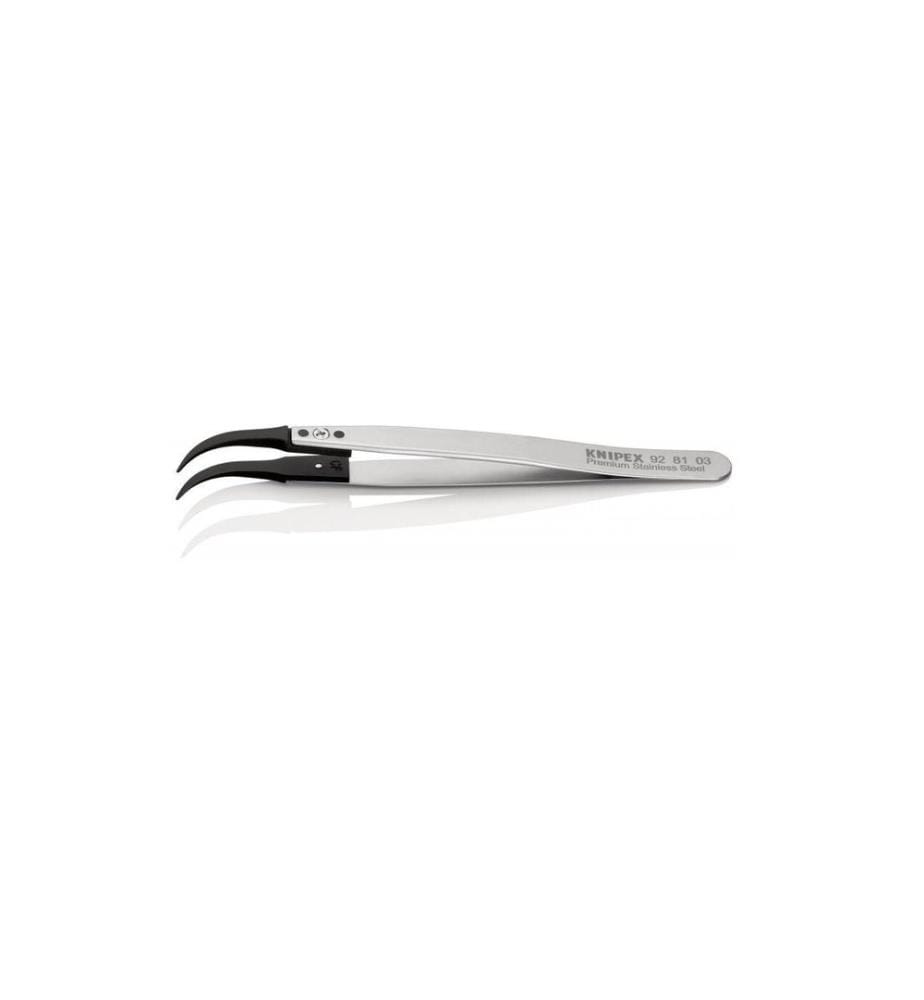 KNIPEX - Pince à épiler avec embouts interchangeables, ESD, coudé à 45°. 130 mm