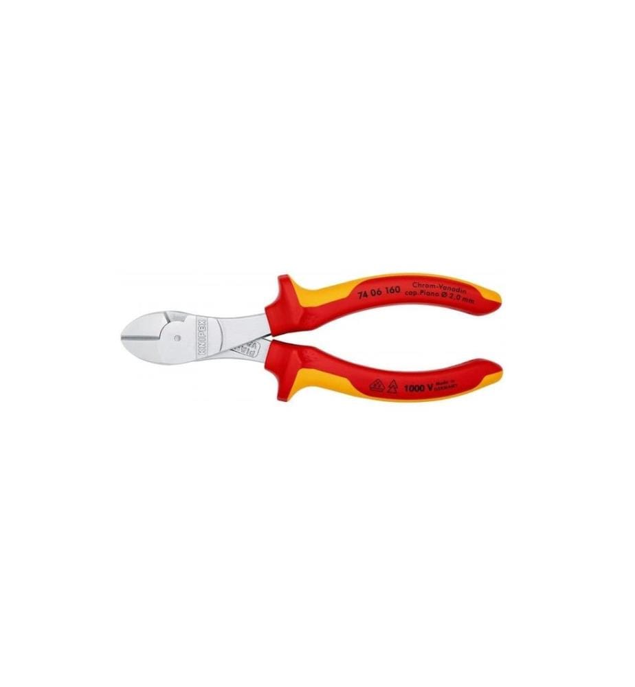 KNIPEX - Pinces coupantes de côté à forte démultiplication VDE 160 mm
