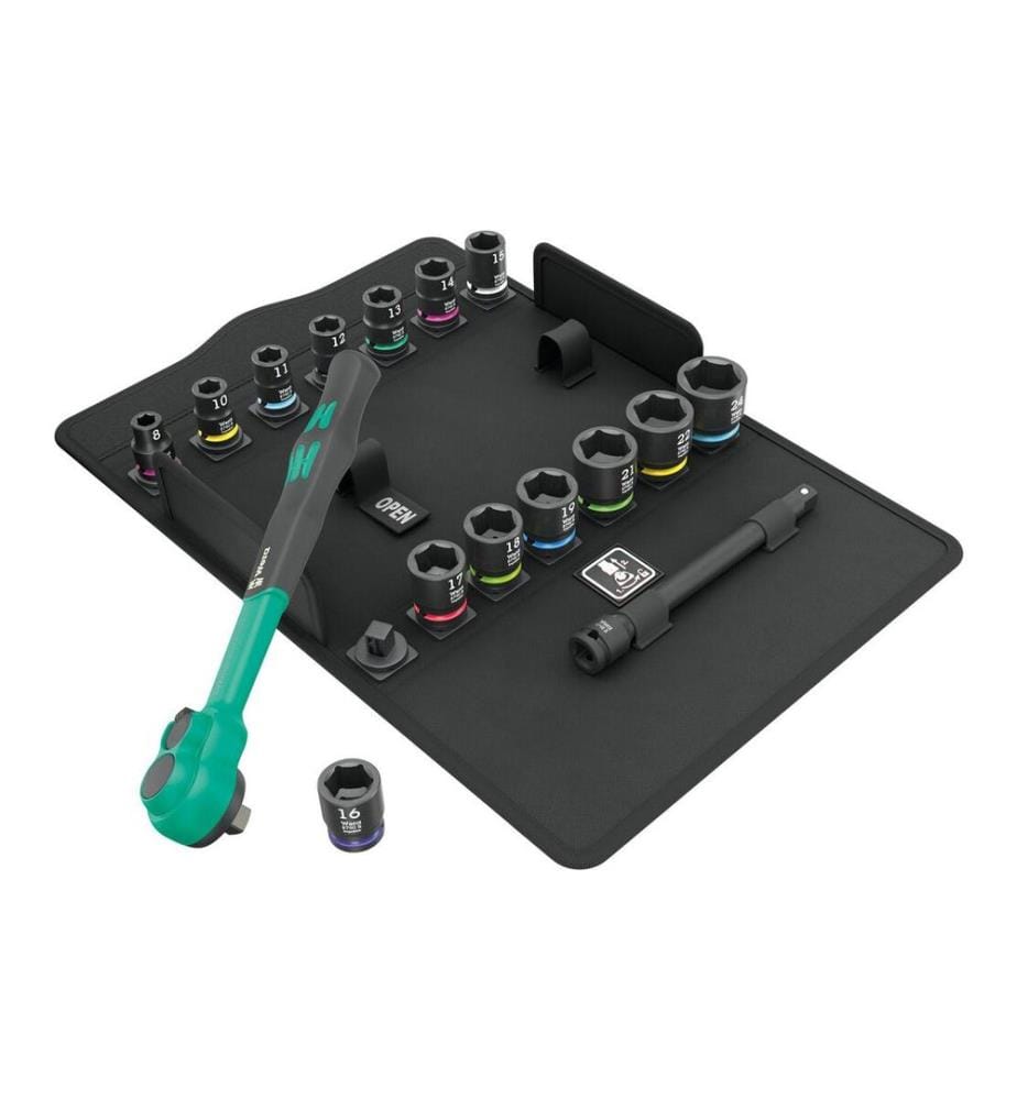 WERA - Ratschen-Set Zyklop Comfort 8100 SB 12 metrisch, 3/8