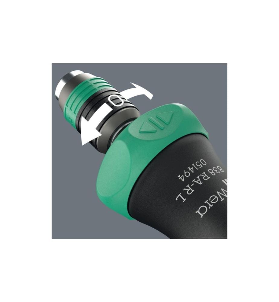 WERA - Bits-Handhalter mit Ratschenfunktion, 1/4, 1/4 x 140 mm