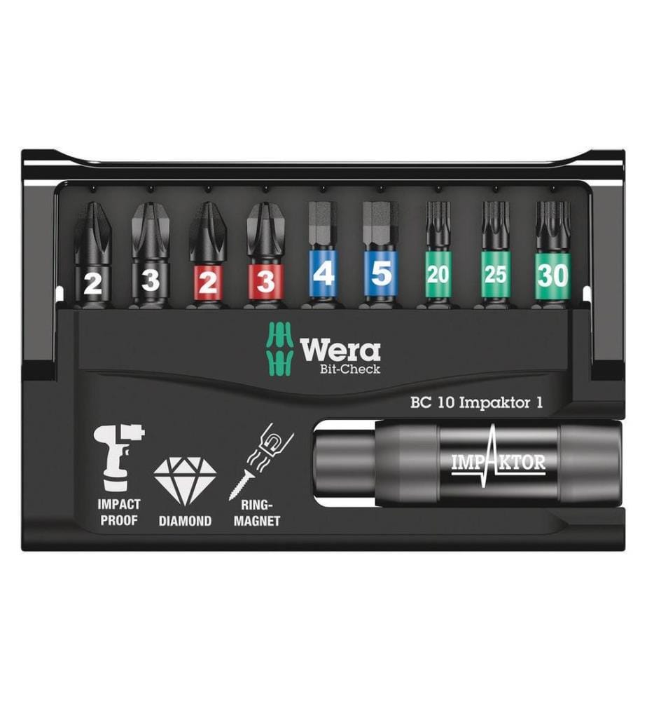 WERA - Bit-Set Bit-Check 10 Impaktor 1, 10-teilig