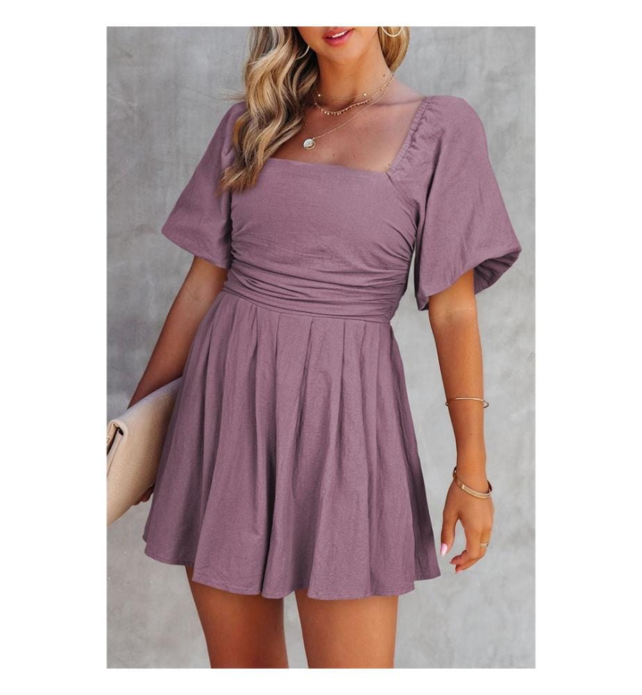 Combi-Shorts Valerian mit quadratischem Kragen - Baldrian