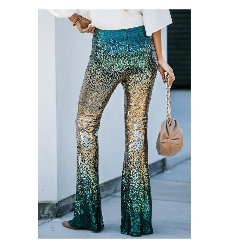 Pantalon Sequins - Vert