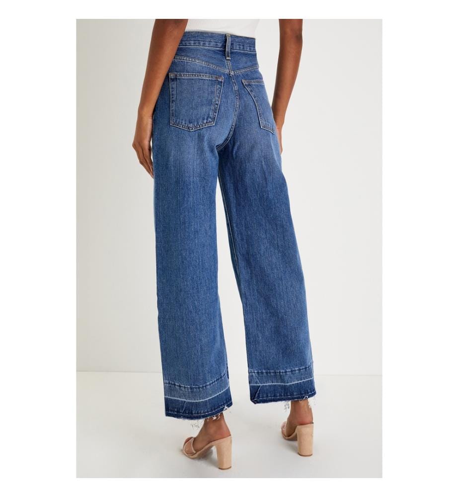 Jeans con orlo a vivo - Blu
