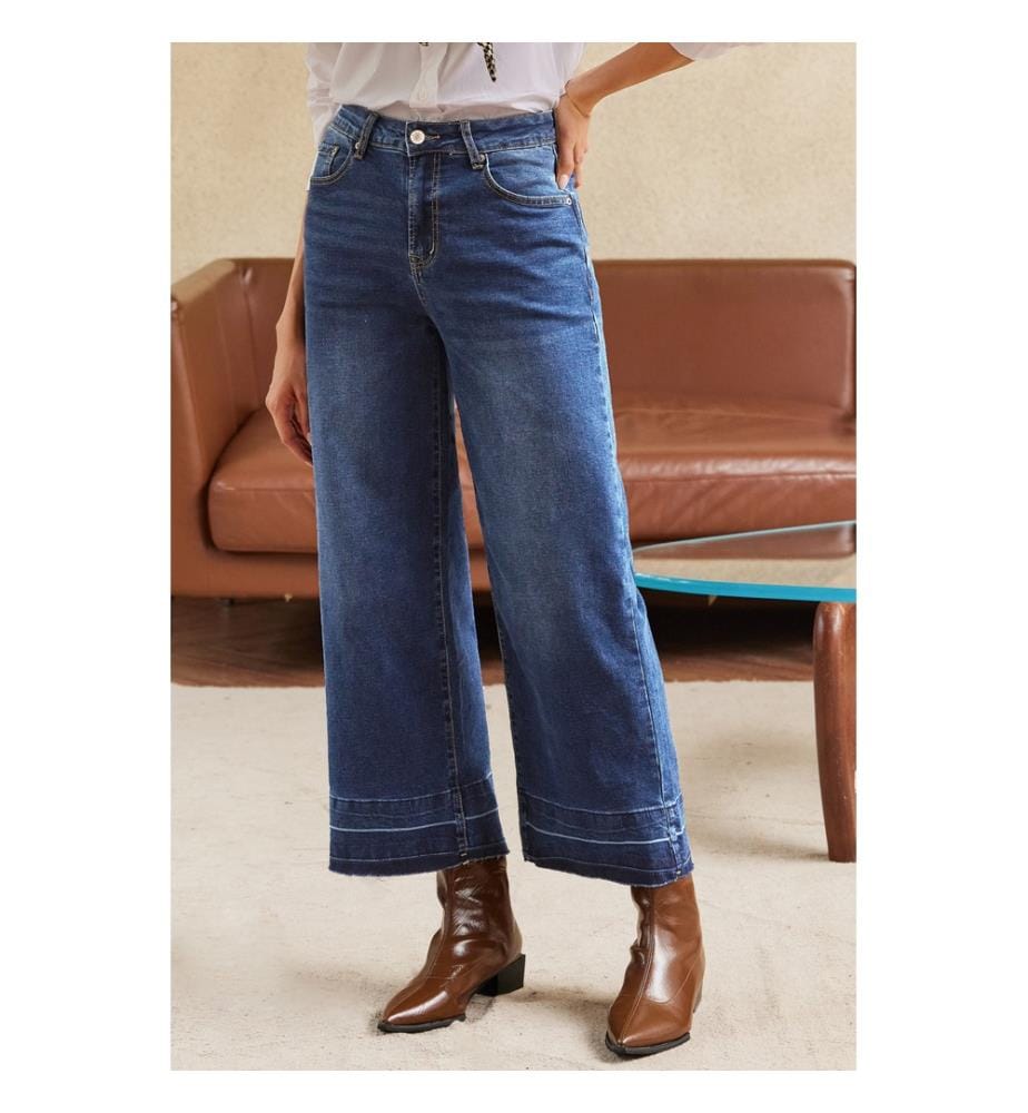 Jeans Taille Haute - vert
