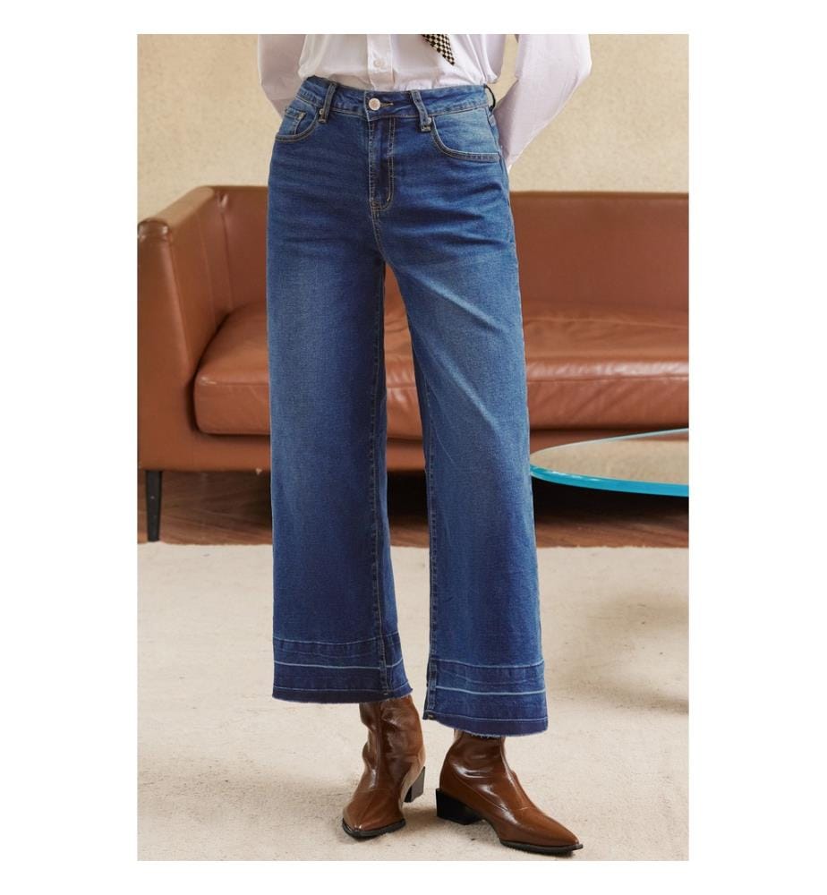 Jeans Taille Haute - vert