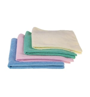 EDI BAUR - Mikrofaser-Reinigungstuch 4 Stück, Blau/Grün/Gelb/Pink