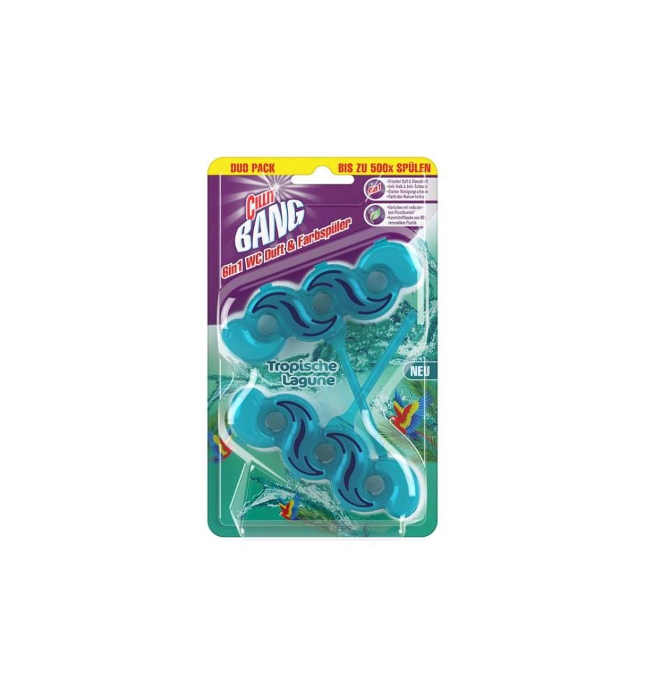Cillit Bang - Nettoyant pour WC Lagune tropicale 6en1 2 pièces