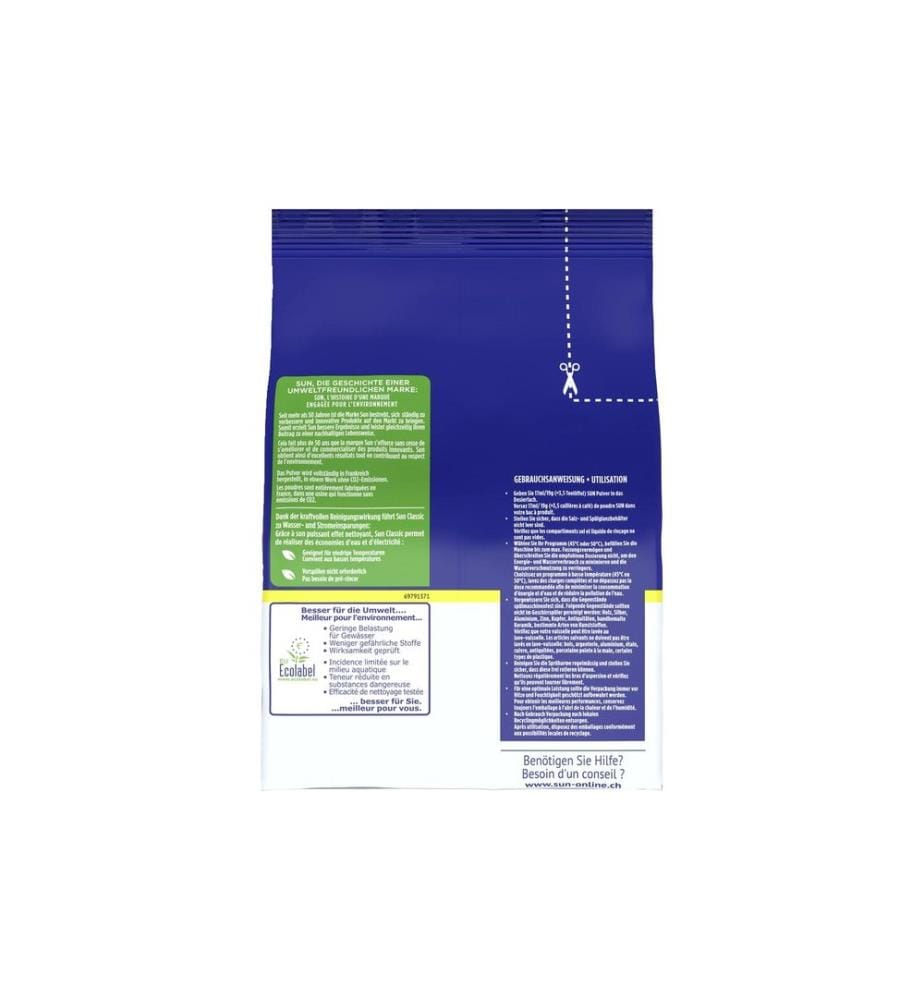 SUN - Liquide vaisselle Classic en poudre Lemon 950 g