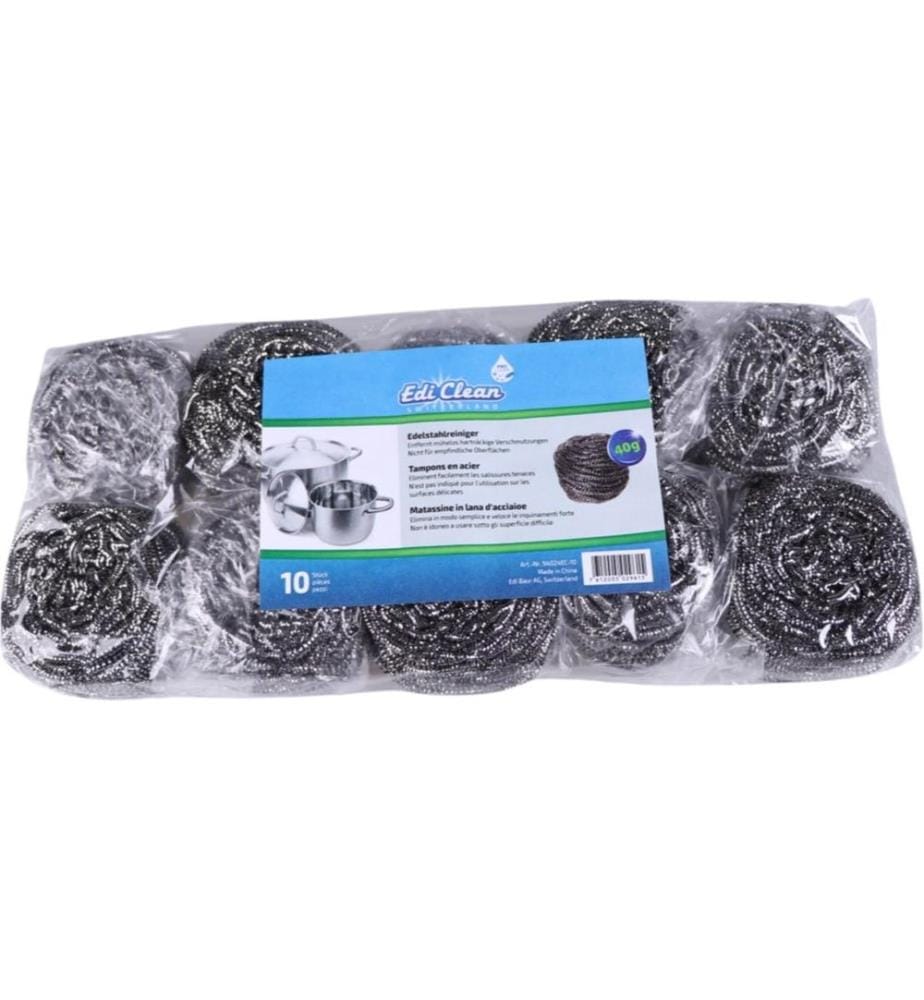 EDI BAUR - Éponge d'acier 10 Pièce/s, 40 gr