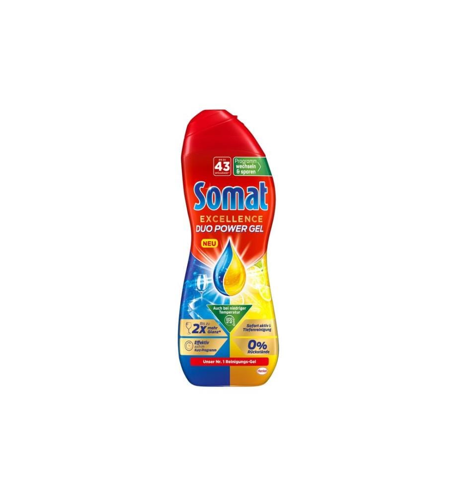 Somat - Détergent pour lave-vaisselle Excellence Power Gel Citron 0.7 l