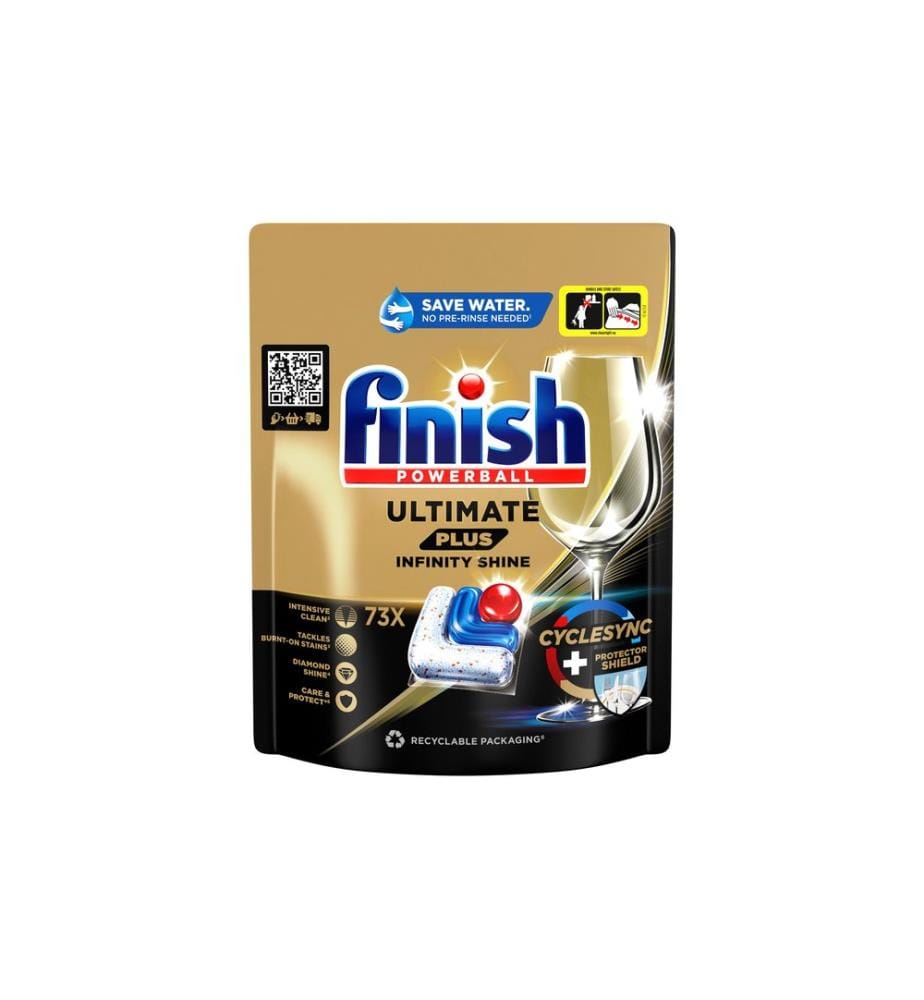 Finish - Détergent pour lave-vaisselle Ultimate Plus Infinity Shine 2 x 73 tabs