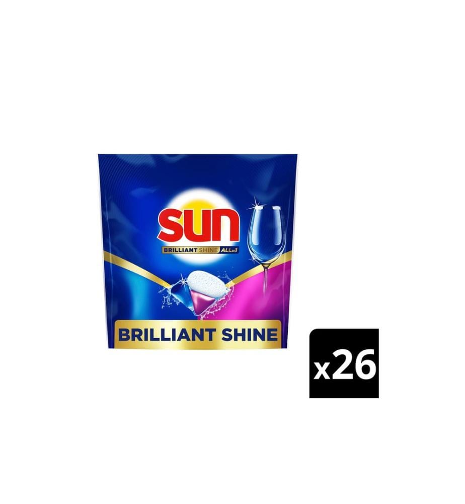 SUN - Détergent pour lave-vaisselle Brilliant Shine All-in-1 Caps 26 Pièce/s