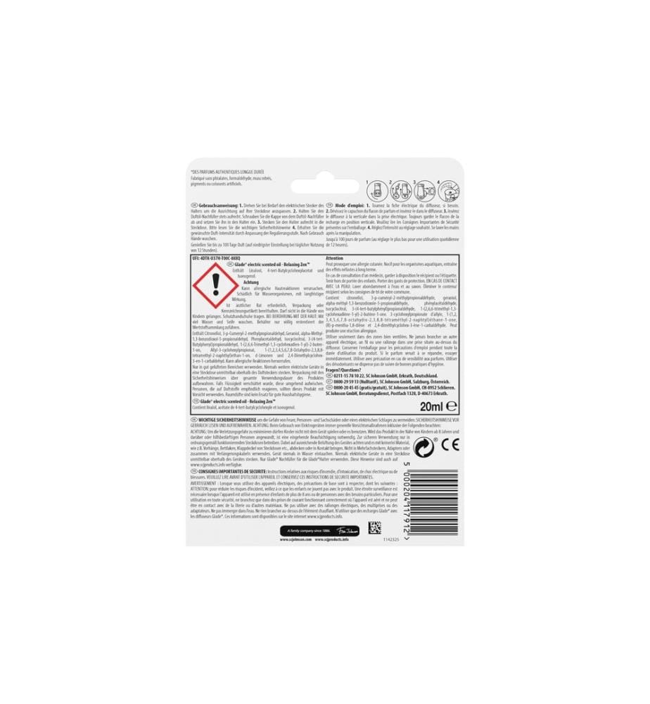 Glade - Diffuseur de parfum Relaxing Zen 20 ml