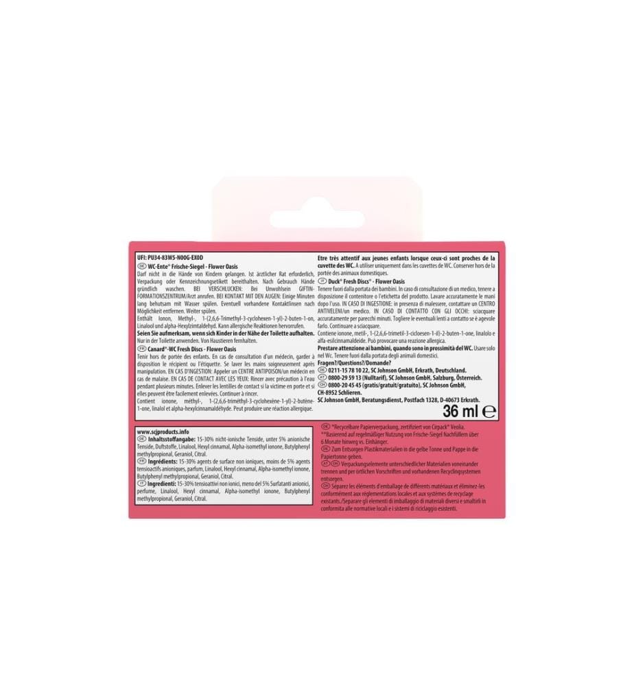WC-Ente - Nettoyant pour WC Kit de démarrage sceau de fraîcheur Oasis de fleurs