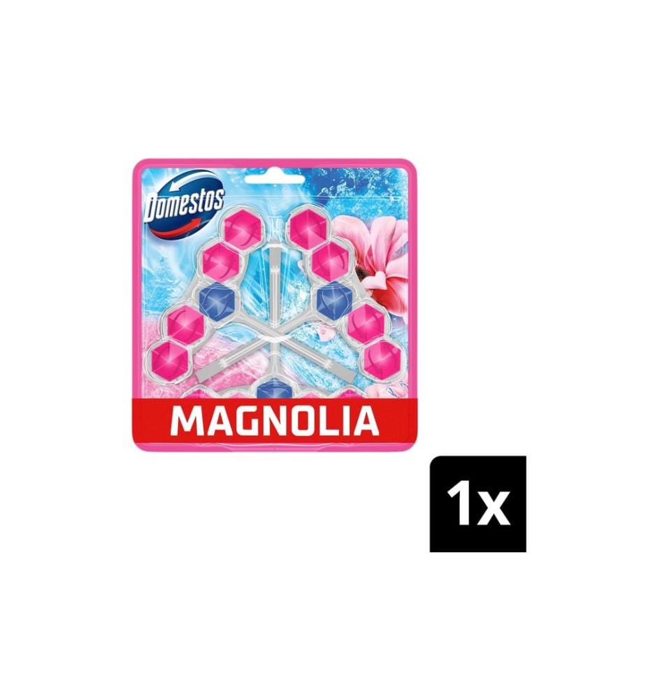 Domestos - Nettoyant pour WC Power 5 Pierre WC Magnolia 3 pièces