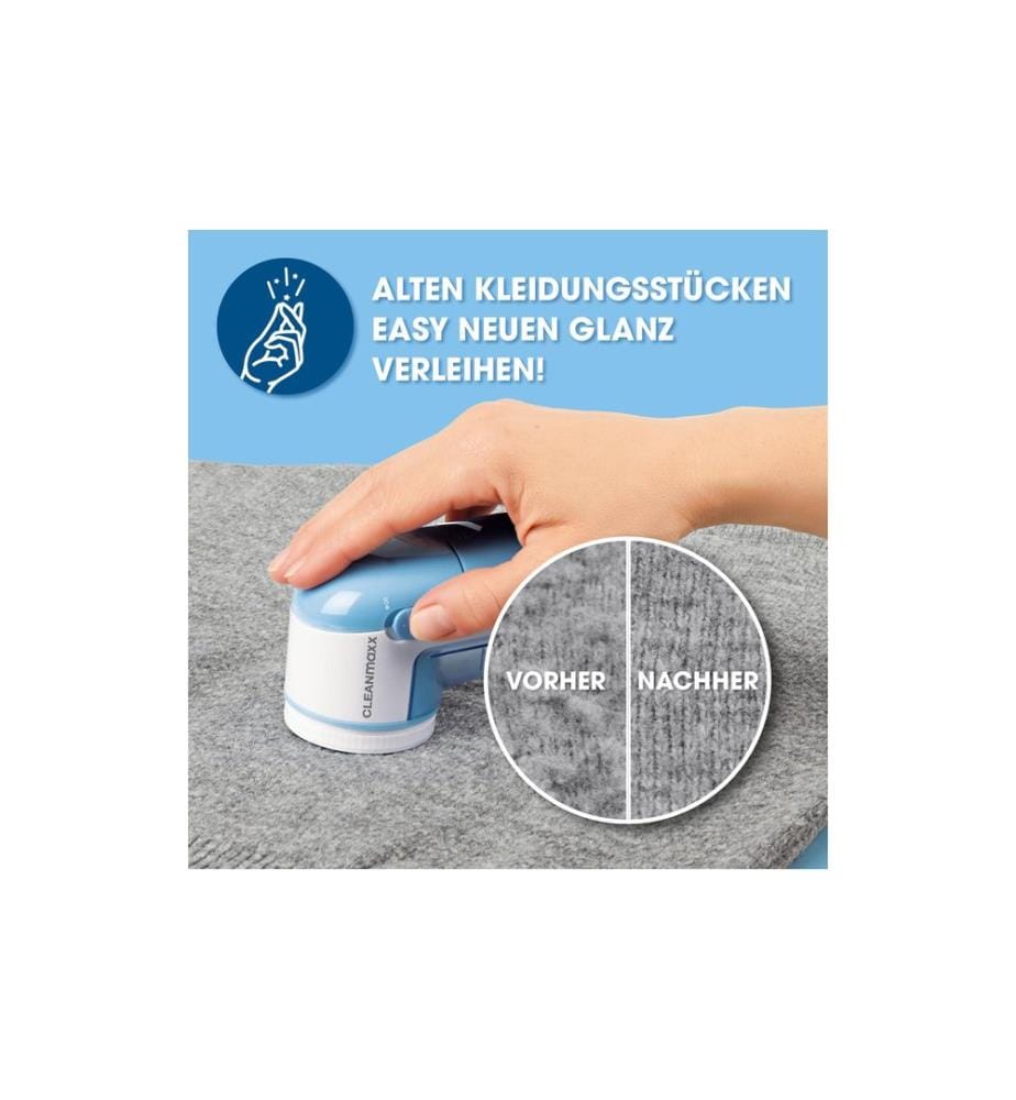 CLEANMAXX - Fusselrasierer 3 V Weiss/Hellblau