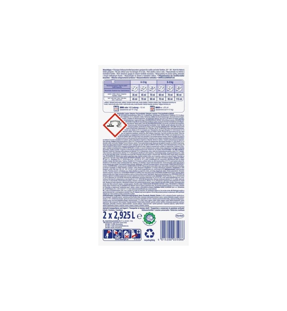 Persil - Détergent liquide Gel Universal Professional 130 WG, 5.85 l