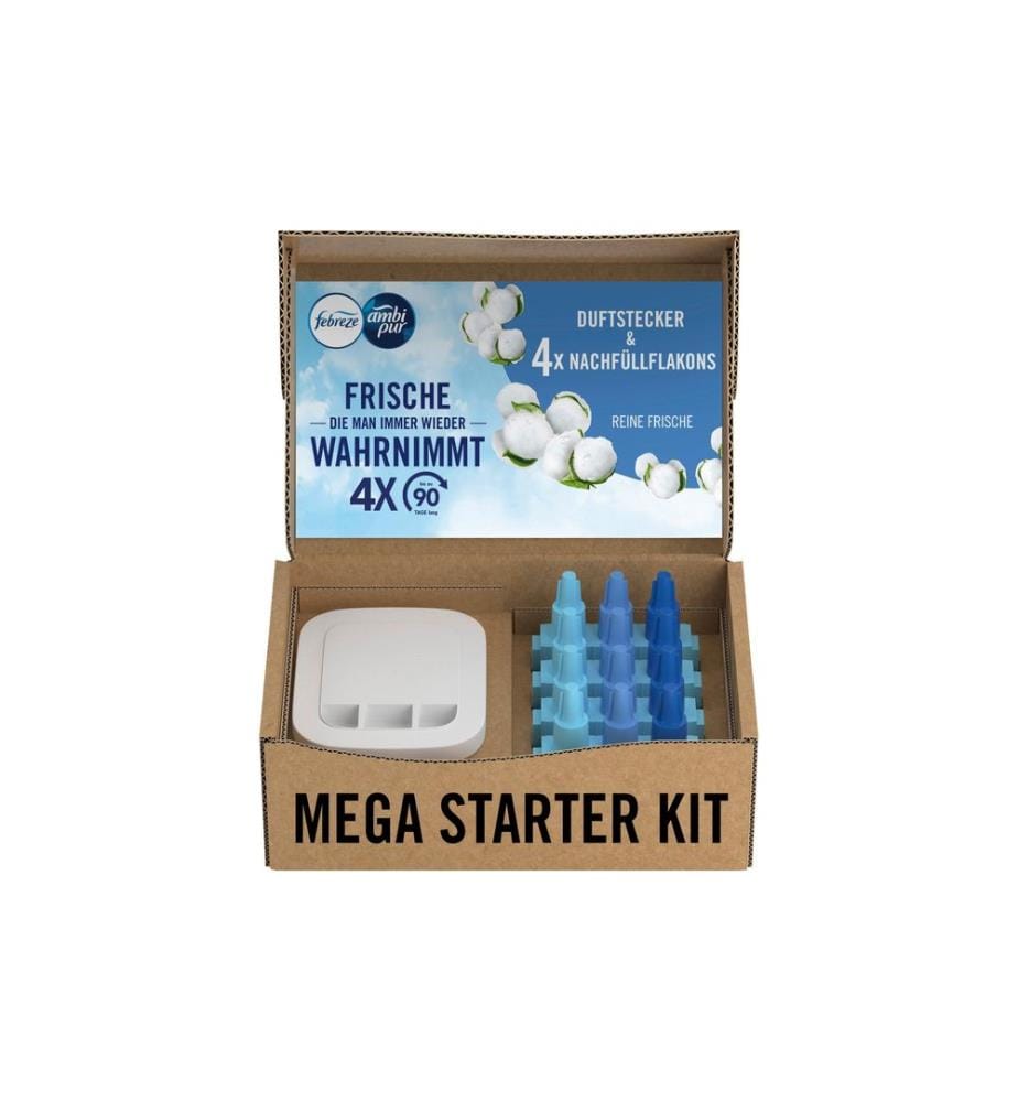 Febreze - 3 Volution Kit de démarrage fraîcheur pure 4 x 20 ml