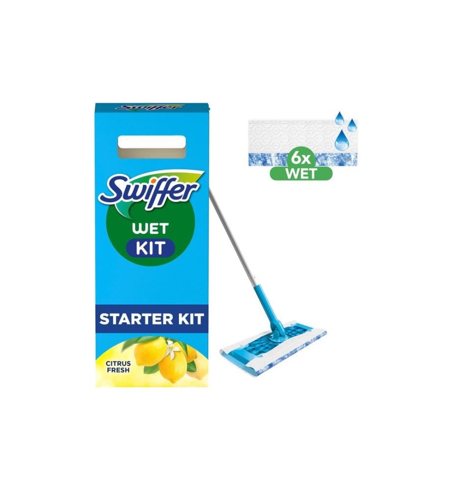 SWIFFER - Wischmopp Starter-Set 7-teilig, Blau