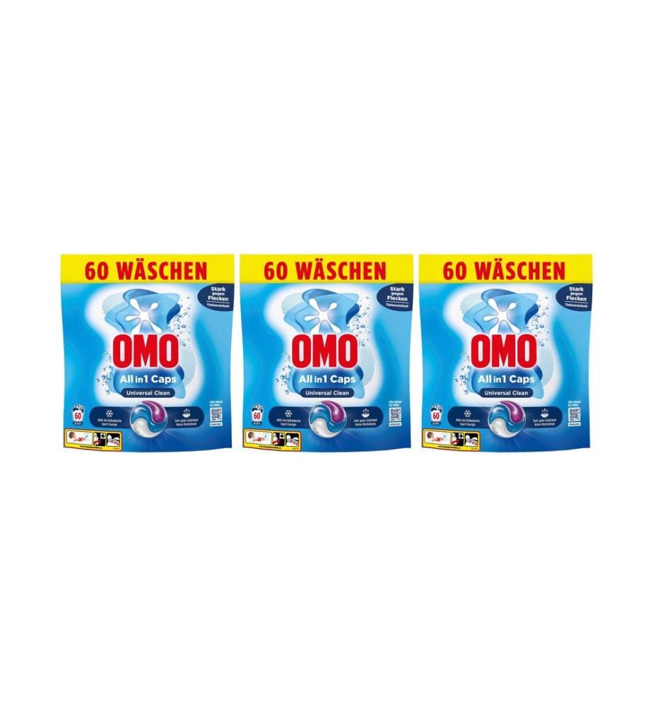 Omo - Waschmittel Kapseln Universal Clean 3x 60 Stück