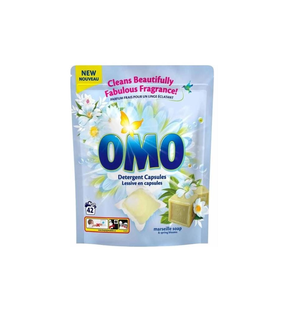 Omo - Détergent en pastilles Savon de Marseille 42 pièces