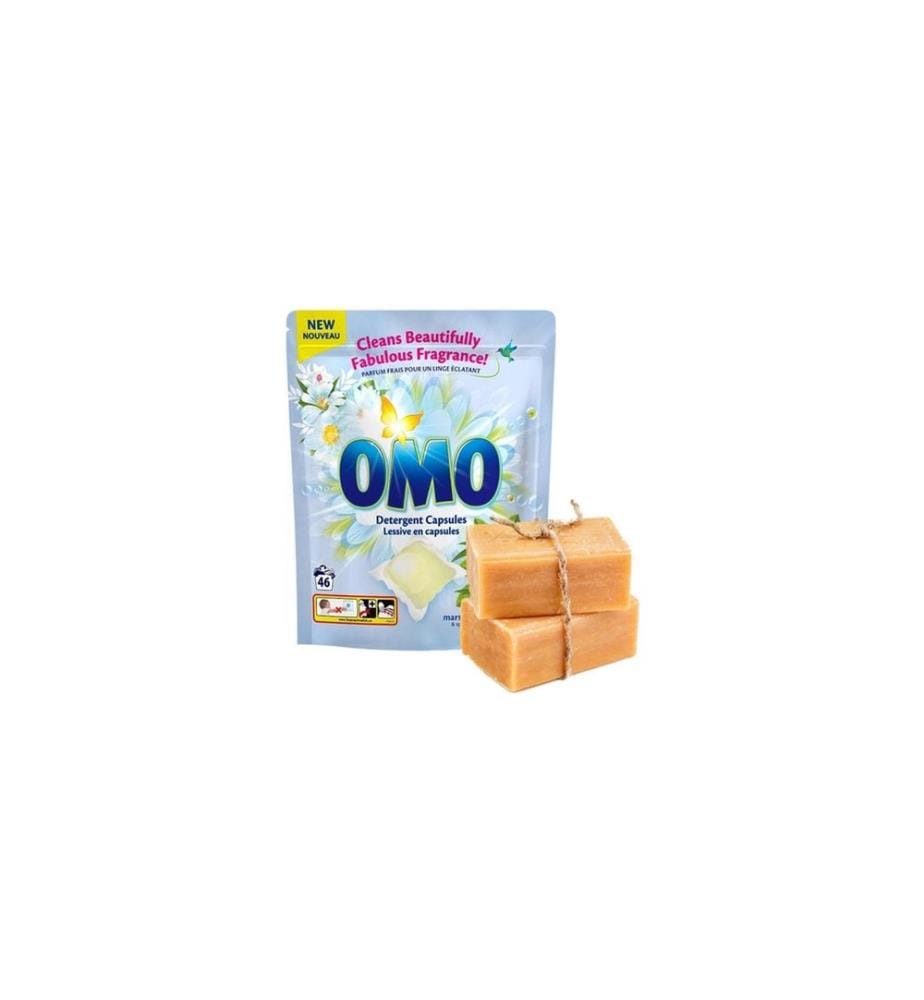 Omo - Détergent en pastilles Savon de Marseille 42 pièces