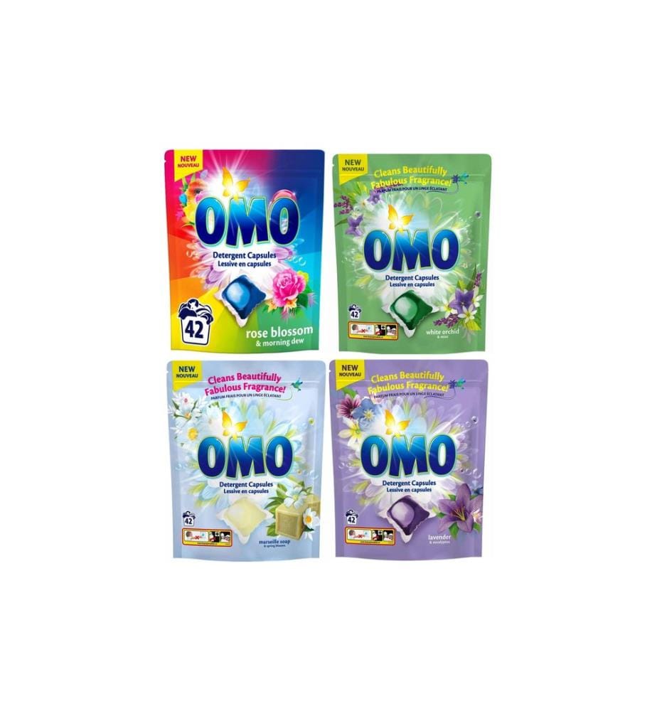 Omo - Waschmittel Kapseln Omo - Kit 4 Pack à 42 Stück