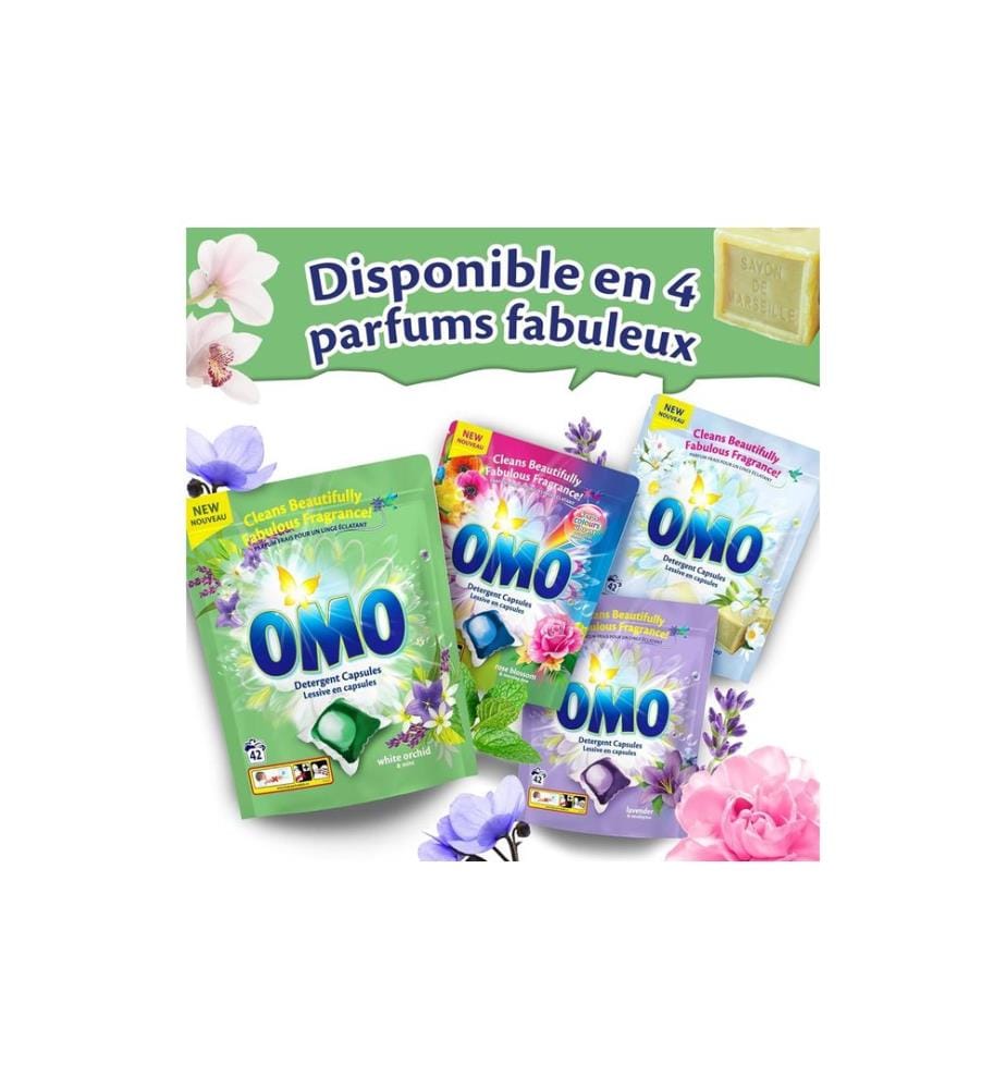 Omo - Waschmittel Kapseln Omo - Kit 4 Pack à 42 Stück